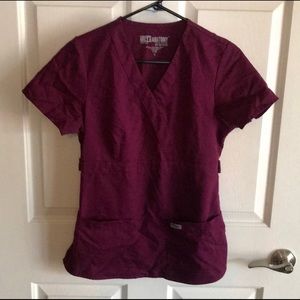 ❌❌ SOLD ❌❌ Grey’s Anatomy Maroon Scrub Top